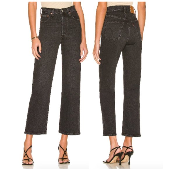 Levi's Denim - Levi's Ribcage High Rise Straight Ankle Jeans in Feelin' Cagey